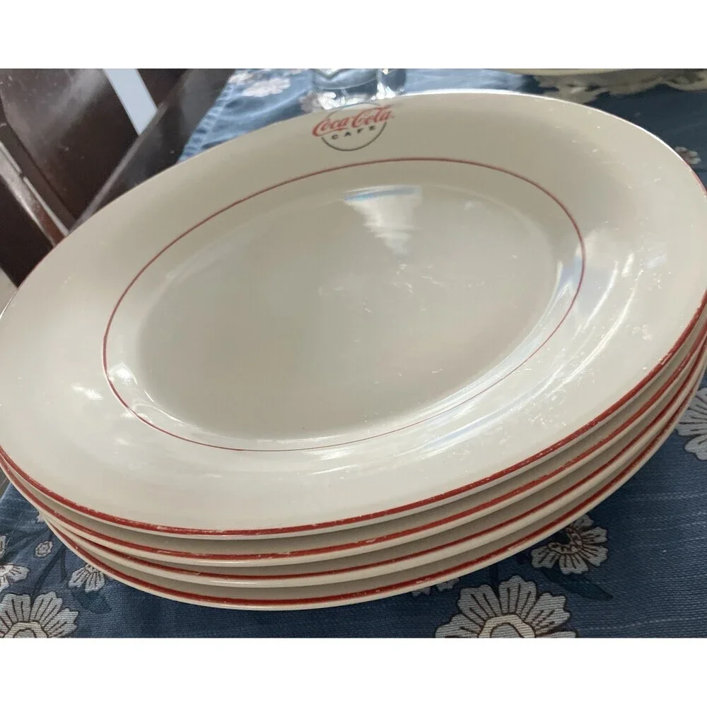 Coca-Cola Cafe Dinner Plates 4 Marketed By Gibson 2003 The Coca-Cola Company